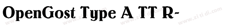 OpenGost Type A TT R字体转换